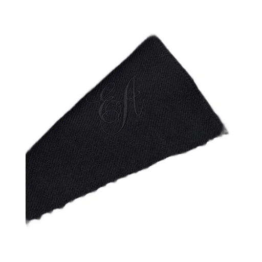 Emporio Armani Logo Embroidered Fringed Edge Scarf