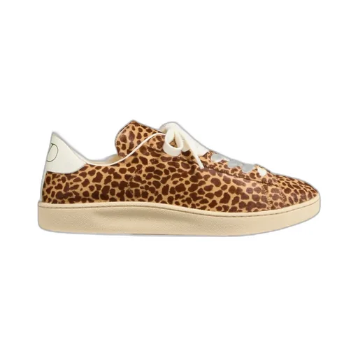 Valentino	Royco Leopard Printed Lace-Up Sneakers