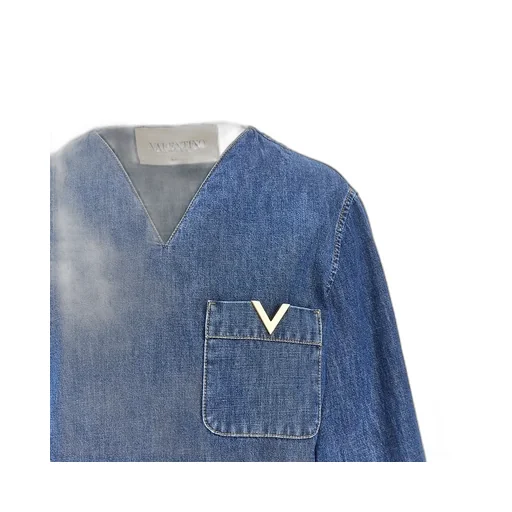 V-Neck Pocket Blouse