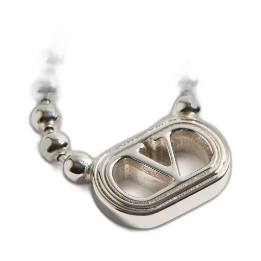 Valentino Ovalette Vlogo Signature Necklace