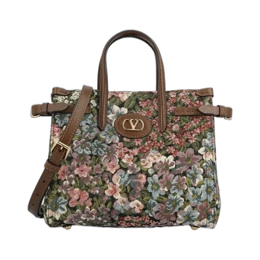 Valentino	Antives Floral Jacquard Small Tote Bag