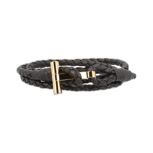 Tom Ford T Plaque Braided Bracelet