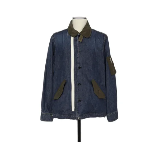 Sacai Layered Zipped Denim Jacket