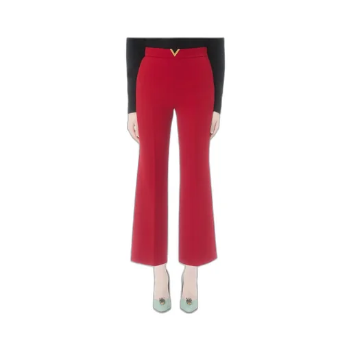 Valentino Logo Plaque Cropped Pants