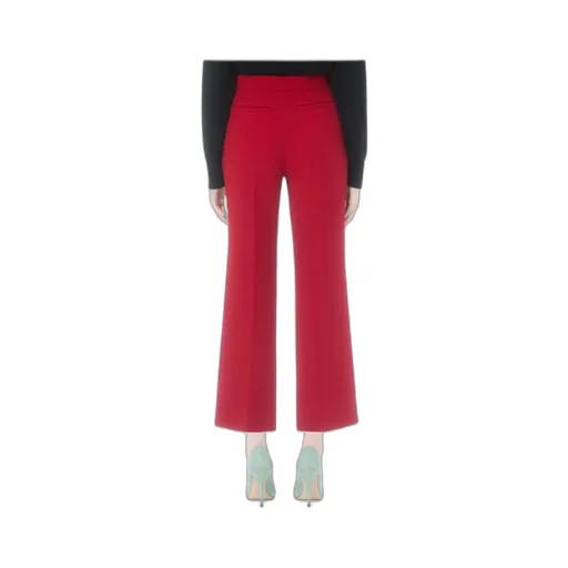 Valentino Logo Plaque Cropped Pants