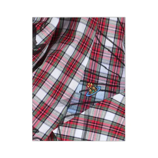 Vivienne Westwood Plaid Draped Sleeveless Top
