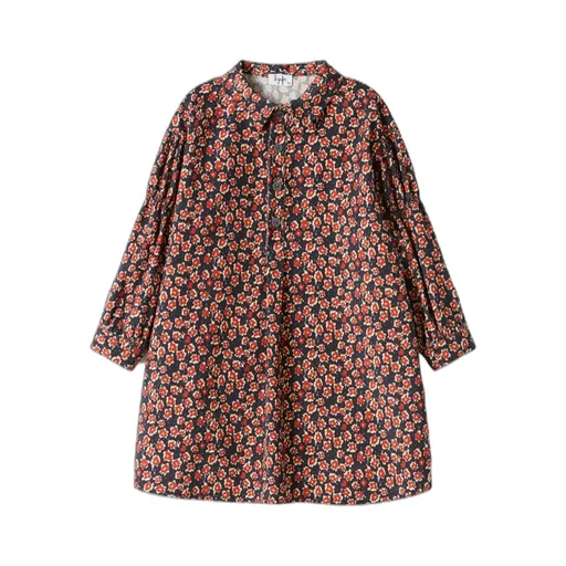 Floral-Print Corduroy Mini Dress
