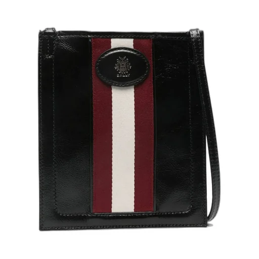 Stripe-Design Messenger Bag