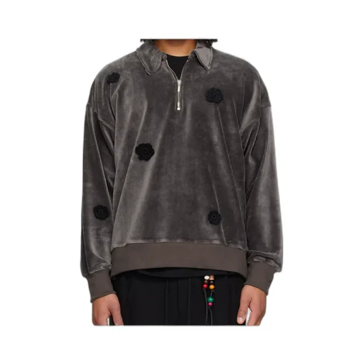 Flower-Appliqué Polo Shirt
