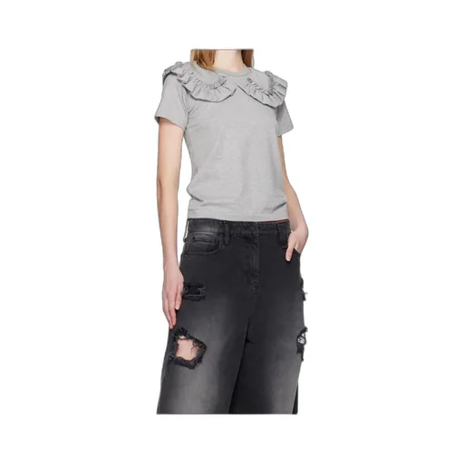 Ruffled Collar T-Shirt