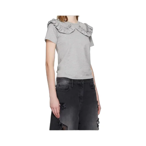 Ruffled Collar T-Shirt