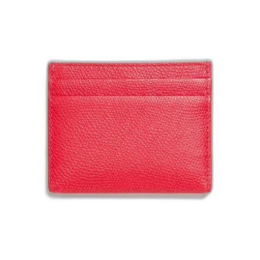 Vlogo Signature Grainy Calfskin Card Holder