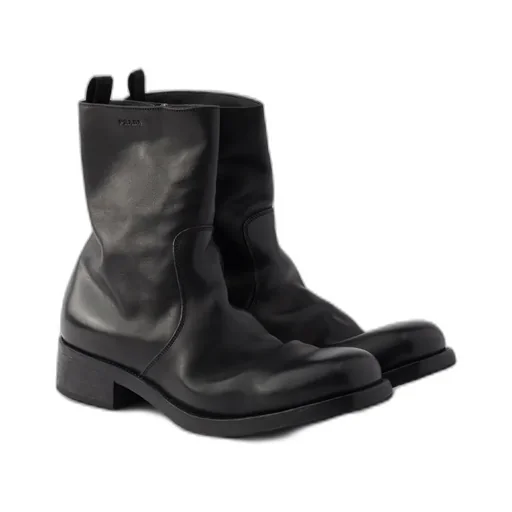 Prada Logo-Detailed Zipper Boots