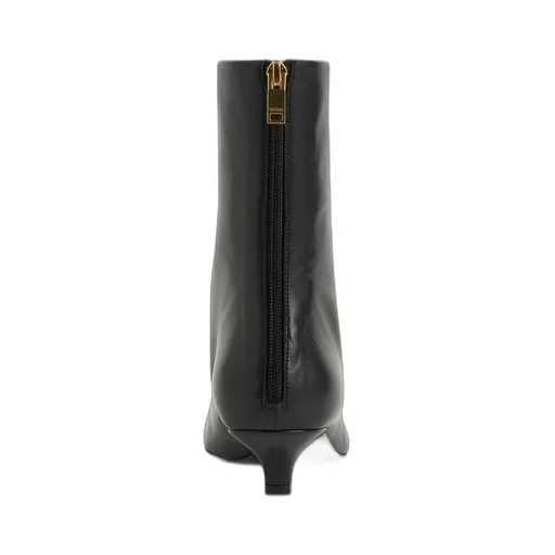 Rear-Zip Square-Toe Boots