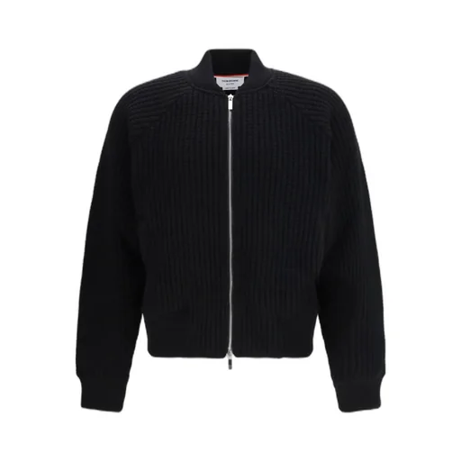 Thom Browne Knit Zip-Up Bomber Jacket