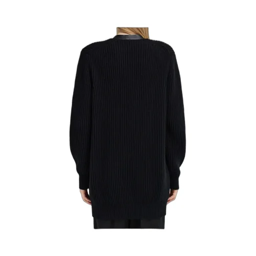 Ferragamo Leather Trim Cardigan