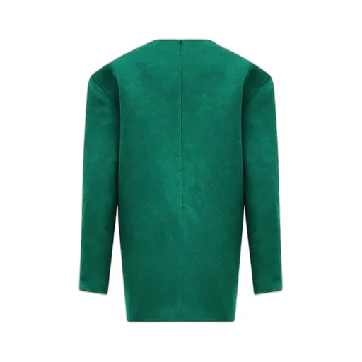 Saint Laurent Crewneck Long-Sleeved Boxy Dress