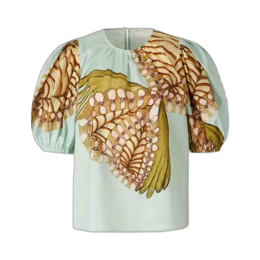 Short Puff-Sleeve T-Shirt