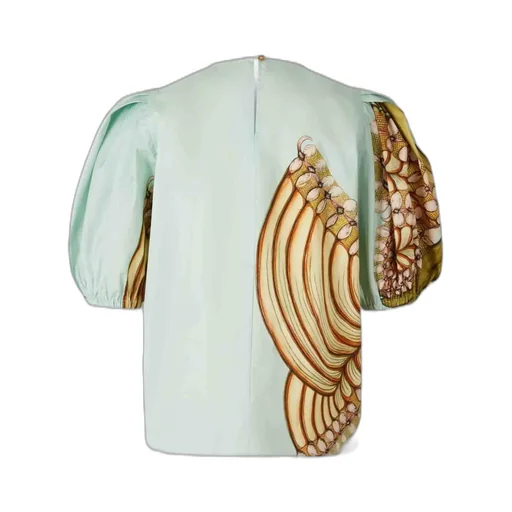 Short Puff-Sleeve T-Shirt