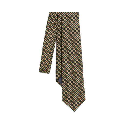 Valentie Cotton Jacquard Tie With Chamber Pattern And Vlogo Signature Detail