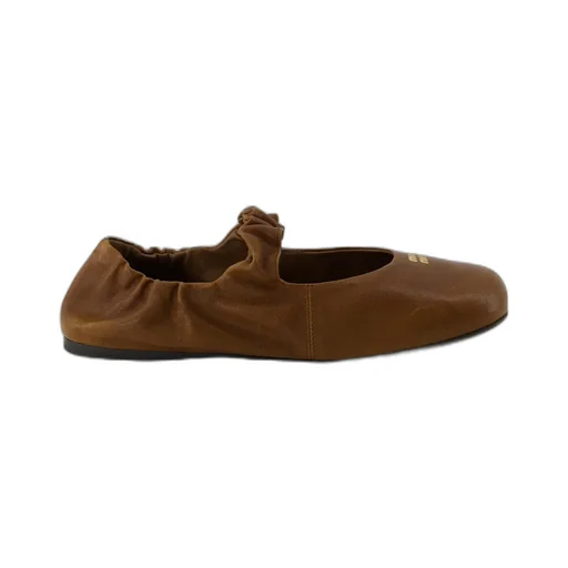 Miu Miu Logo-Detailed Ballet Flats