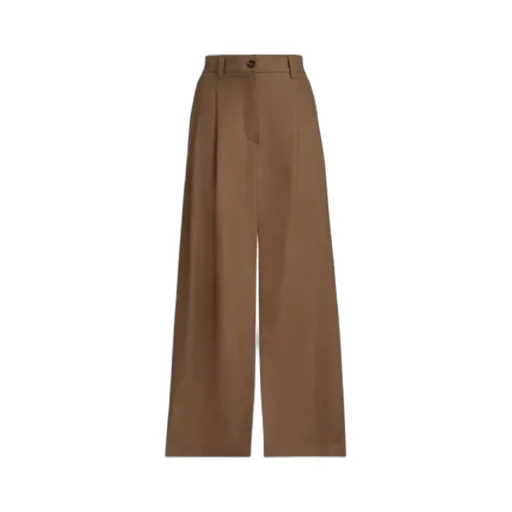 Monili-Detail Linen Midi Skirt