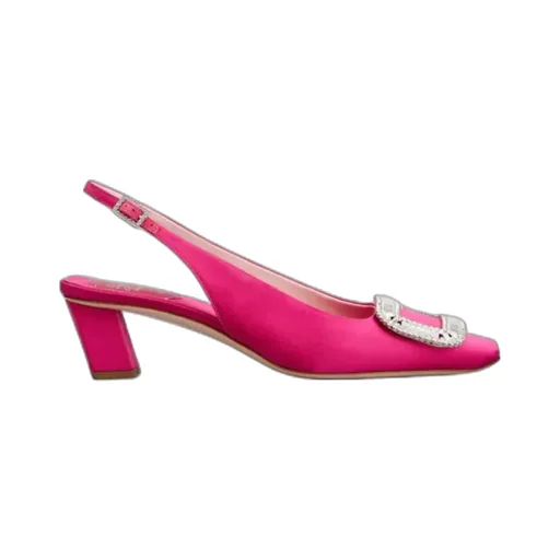 Belle Vivier Slingback Pumps In Satin