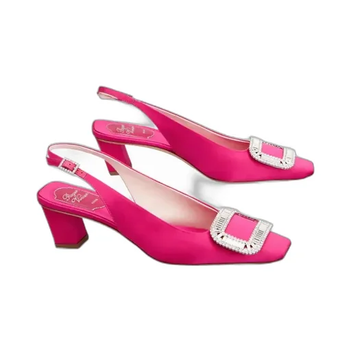 Belle Vivier Slingback Pumps In Satin
