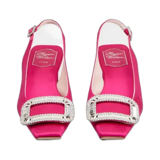 Belle Vivier Slingback Pumps In Satin