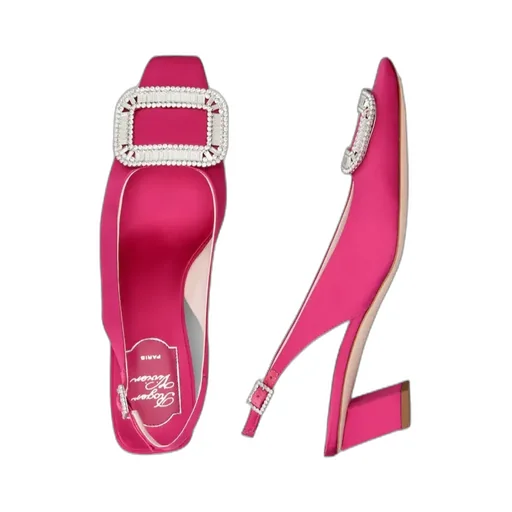 Belle Vivier Slingback Pumps In Satin