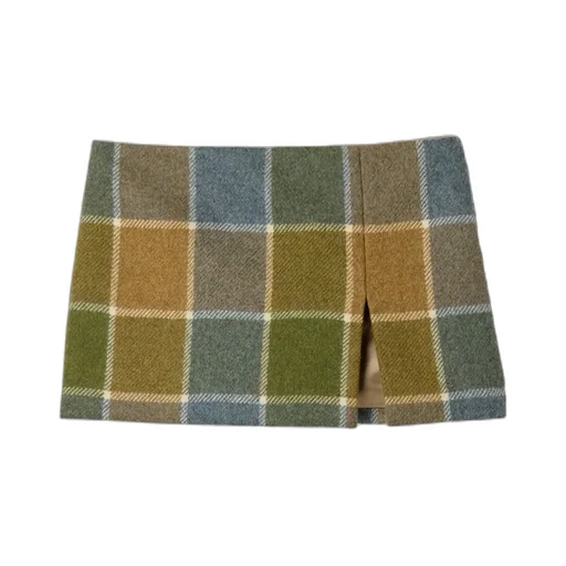 Checked Miniskirt