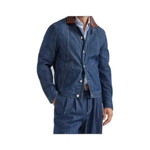 Brunello Cucinelli Single Breasted Denim Jacket