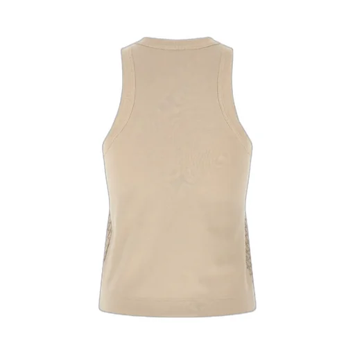 Brunello Cucinelli Dazzling Check Embroidery Jersey Top