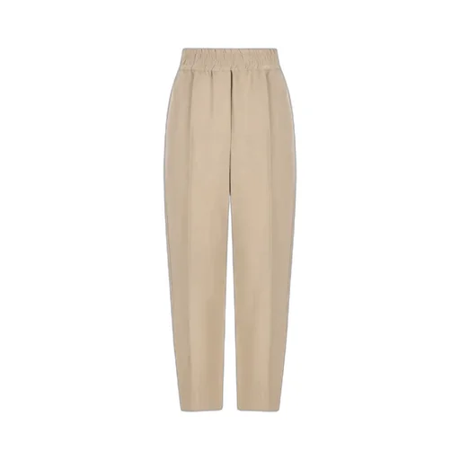 Brunello Cucinelli Fluid Twill Baggy Pull-On Trousers
