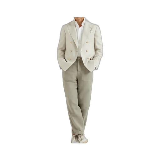 Prince Of Wales-Pattern Double-Breasted Blazer