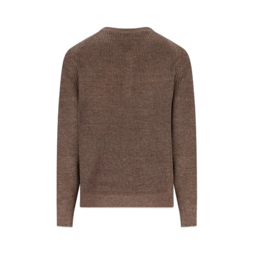 Button-Placket Ribbed Sweater