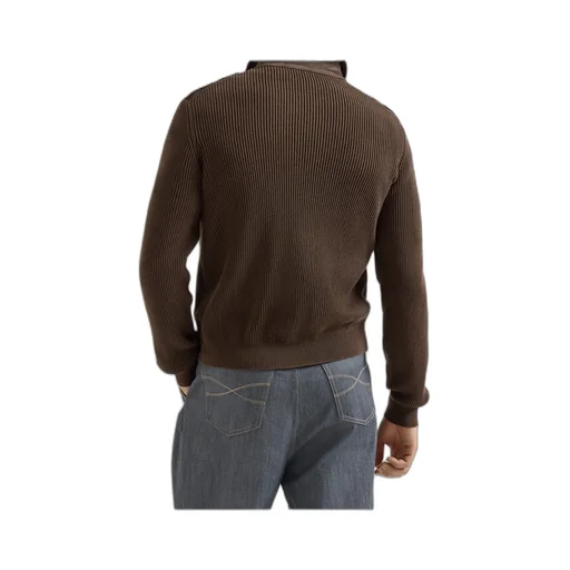 Ribbed-Knit Suede Jacket
