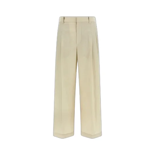 Brunello Cucinelli Wide Leg Pleated Trousers