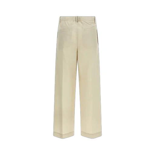 Brunello Cucinelli Wide Leg Pleated Trousers