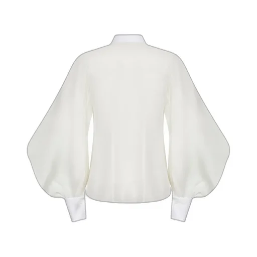 Brunello Cucinelli Puff-Sleeved Panelled Shirt