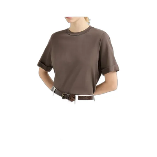 Brunello Cucinelli Shiny Trims Jersey T-Shirt