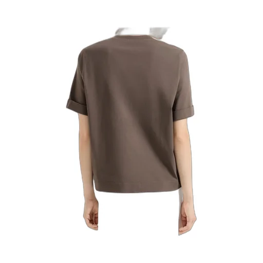 Brunello Cucinelli Shiny Trims Jersey T-Shirt