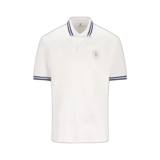 Brunello Cucinelli Logo Printed Short-Sleeved Polo Shirt