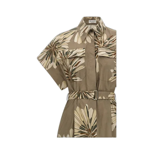 Brunello Cucinelli Printed Belted Dress