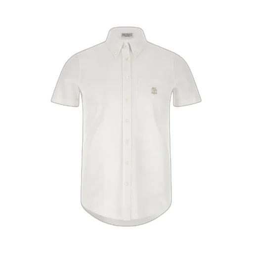 Brunello Cucinelli Logo Embroidered Shirt