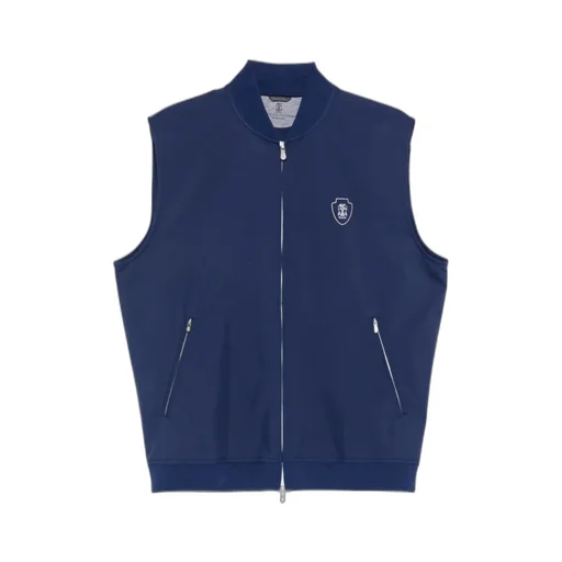 Brunello Cucinelli Logo Detailed Zipped Gilet
