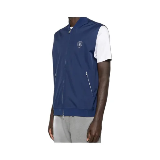Brunello Cucinelli Logo Detailed Zipped Gilet