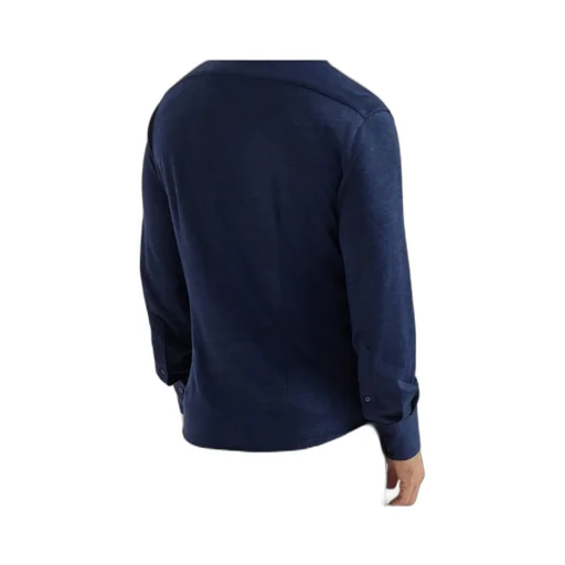 Brunello Cucinelli Spread Collar Mlange Jersey Shirt