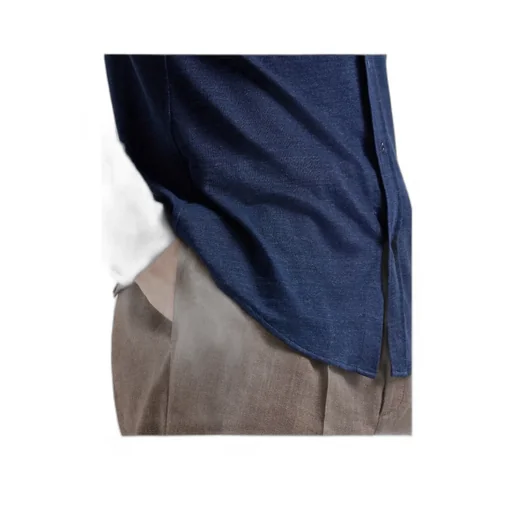 Brunello Cucinelli Spread Collar Mlange Jersey Shirt