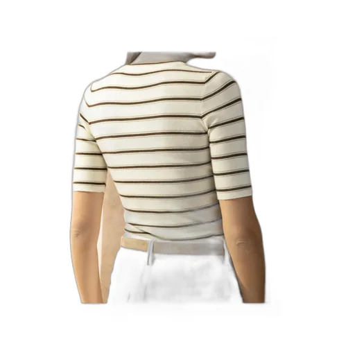 Striped-Pattern T-Shirt